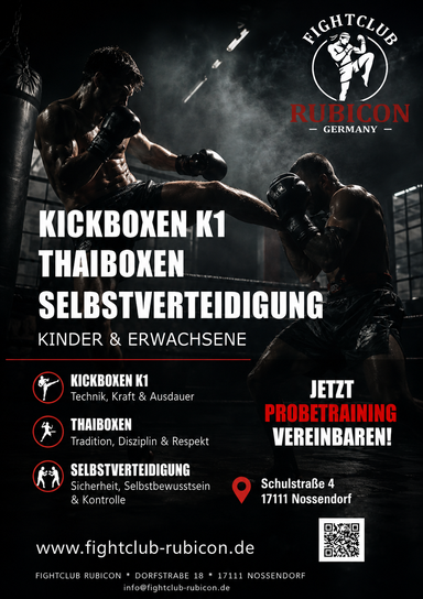 Fightclub Rubicon Nossendorf Kickboxen / Thaiboxen / Selbstverteidigung Demmin, Grimmen, Umgebung