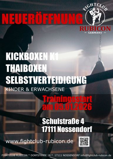 Neueröffnung Kickboxen Thaiboxen 17111 Nossendorf Demmin Grimmen